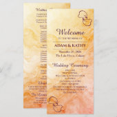 Warm Autumn Marble Wedding Program プログラム (正面/裏面)