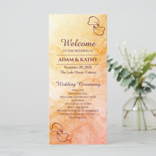 Warm Autumn Marble Wedding Program プログラム (スタンド正面)