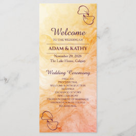 Warm Autumn Marble Wedding Program プログラム