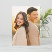 Warm Beige Candid Photo 招待状 (スタンド正面)