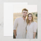 Warm Beige Casual Photo 招待状 (正面/裏面)