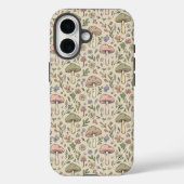 Warm Beige Fungi Seamless Pattern Neutral Boho Case-Mate iPhoneケース (裏面)