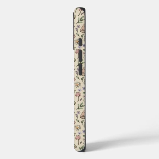 Warm Beige Fungi Seamless Pattern Neutral Boho Case-Mate iPhoneケース (裏面 / 左)