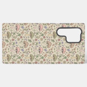 Warm Beige Fungi Seamless Pattern Samsung Galaxyケース (裏面横)
