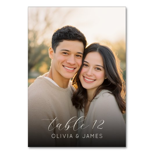 Warm Beige Intimate Photo テーブルナンバー (裏面)