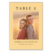 Warm Beige Minimalist Photo テーブルナンバー (裏面)