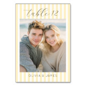 Warm Beige Minimalist Photo テーブルナンバー (裏面)