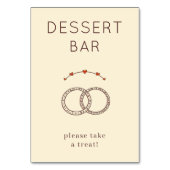 Warm Beige Minimalist Wedding Rings テーブルナンバー (裏面)