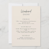 Warm Beige Mountain Country Bachelorette Weekend 招待状 (裏面)