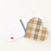 Warm Beige Plaid Linen Texture with Weaves ノートブック (内部)