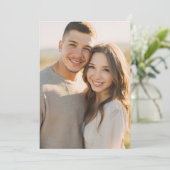 Warm Beige Realistic Photo 招待状 (スタンド正面)