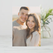 Warm Beige Romantic Photo 招待状 (スタンド正面)