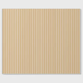Warm Beige Tan Pinstripe - Elegant - Boho ラッピングペーパー (フラット)