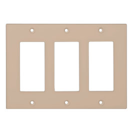 Warm Beige Triple Rocker Light Switch Cover