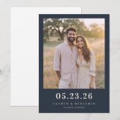 Warm Blue Intimate Photo セーブザデート (正面/裏面)