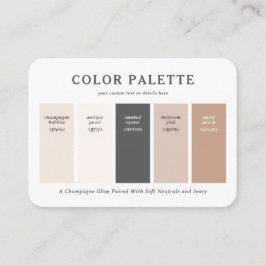 Warm Blush & Champagne Wedding Color Palette Card エンクロージャーカード