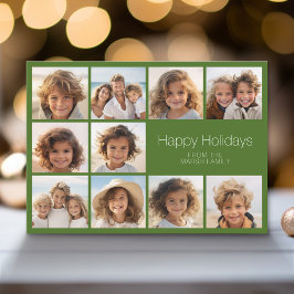 Warm Bohoカラーレトロストライプ- 10写真 シーズンカード