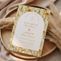 Warm Botanical Arch Wedding