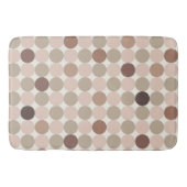 Warm Brown Geometric Bath Mat for Balanced Homes バスマット (正面)