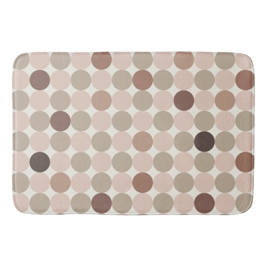 Warm Brown Geometric Bath Mat for Balanced Homes バスマット (正面)
