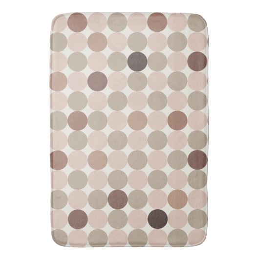 Warm Brown Geometric Bath Mat for Balanced Homes バスマット (正面縦)