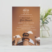 Warm Brown Mosque Ramadan Iftar Invitation 招待状 (スタンド正面)