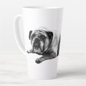 Warm Bulldog Morning カフェラテマグ (左アングル)