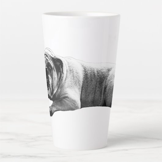 Warm Bulldog Morning カフェラテマグ (正面)