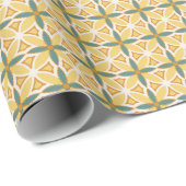 Warm buttery yellow mosaic tile Wrapping Paper ラッピングペーパー (ロールコーナー)