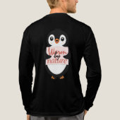 Warm by nature: Adorable Penguin with Playful Text トライブレンドＴシャツ (背面)