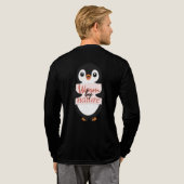 Warm by nature: Adorable Penguin with Playful Text トライブレンドＴシャツ (背面全体)