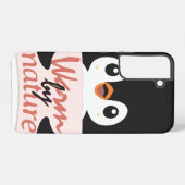 Warm by nature: Adorable Penguin with Playful Text Samsung Galaxyケース (裏面横)