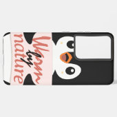 Warm by nature: Adorable Penguin with Playful Text Samsung Galaxyケース (左側面)