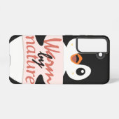 Warm by nature: Adorable Penguin with Playful Text Samsung Galaxyケース (裏面横)