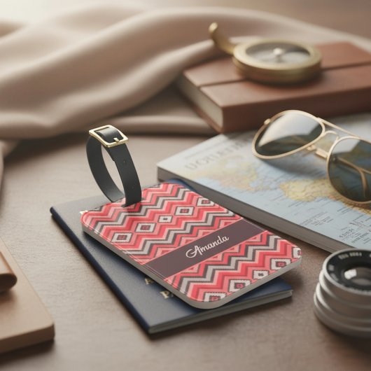 Warm Chevron ラゲッジタグ