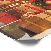 Warm Christmas Fireplace Scene ポスター (角)