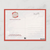 Warm Christmas Fireplace Scene ポストカード (裏面)