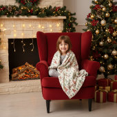 Warm Christmas Gnome Pattern Fleece Blanket フリースブランケット