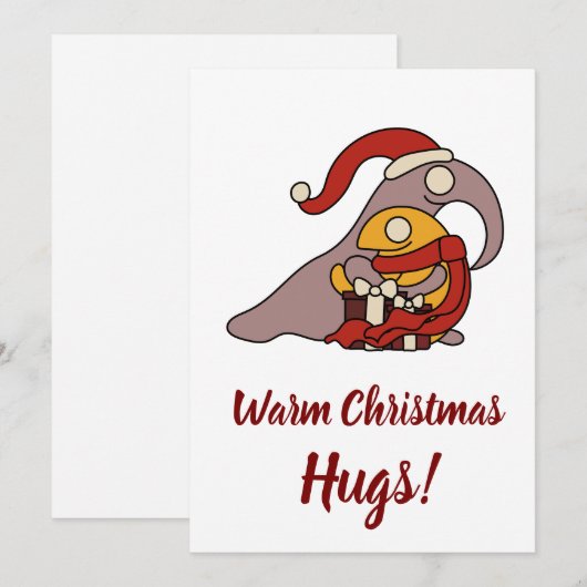 Warm Christmas Hugs シーズンカード (正面/裏面)