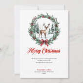 Warm Christmas Scene Watercolor Greeting Card シーズンカード (正面)