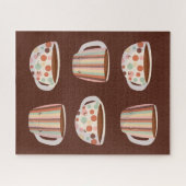 Warm Circle Pattern On Cups Of Coffee ジグソーパズル (横)