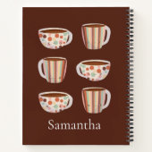 Warm Circle Pattern On Cups Of Coffee ノートブック (裏面)