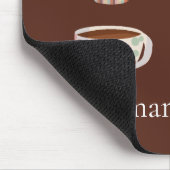 Warm Circle Pattern On Cups Of Coffee マウスパッド (コーナー)