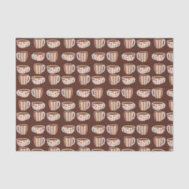 Warm Circle Pattern On Cups Of Coffee 薄葉紙