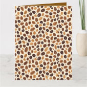 Warm Coffee Bean Roast Tones Seamless Pattern カード (正面)