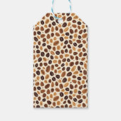 Warm Coffee Bean Roast Tones Seamless Pattern ギフトタグ (正面)