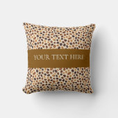 Warm Coffee Bean Roast Tones Seamless Pattern クッション (正面)