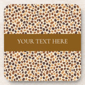 Warm Coffee Bean Roast Tones Seamless Pattern コースター (正面)