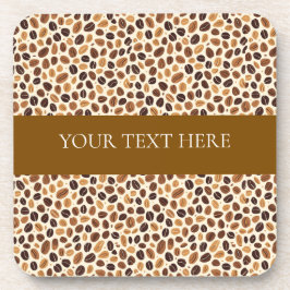 Warm Coffee Bean Roast Tones Seamless Pattern コースター