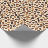 Warm Coffee Bean Roast Tones Seamless Pattern ラッピングペーパー (角)